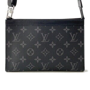 Louis Vuitton Monogram Eclipse Shoulder Bag with Gaston Wearable Wallet M8112...